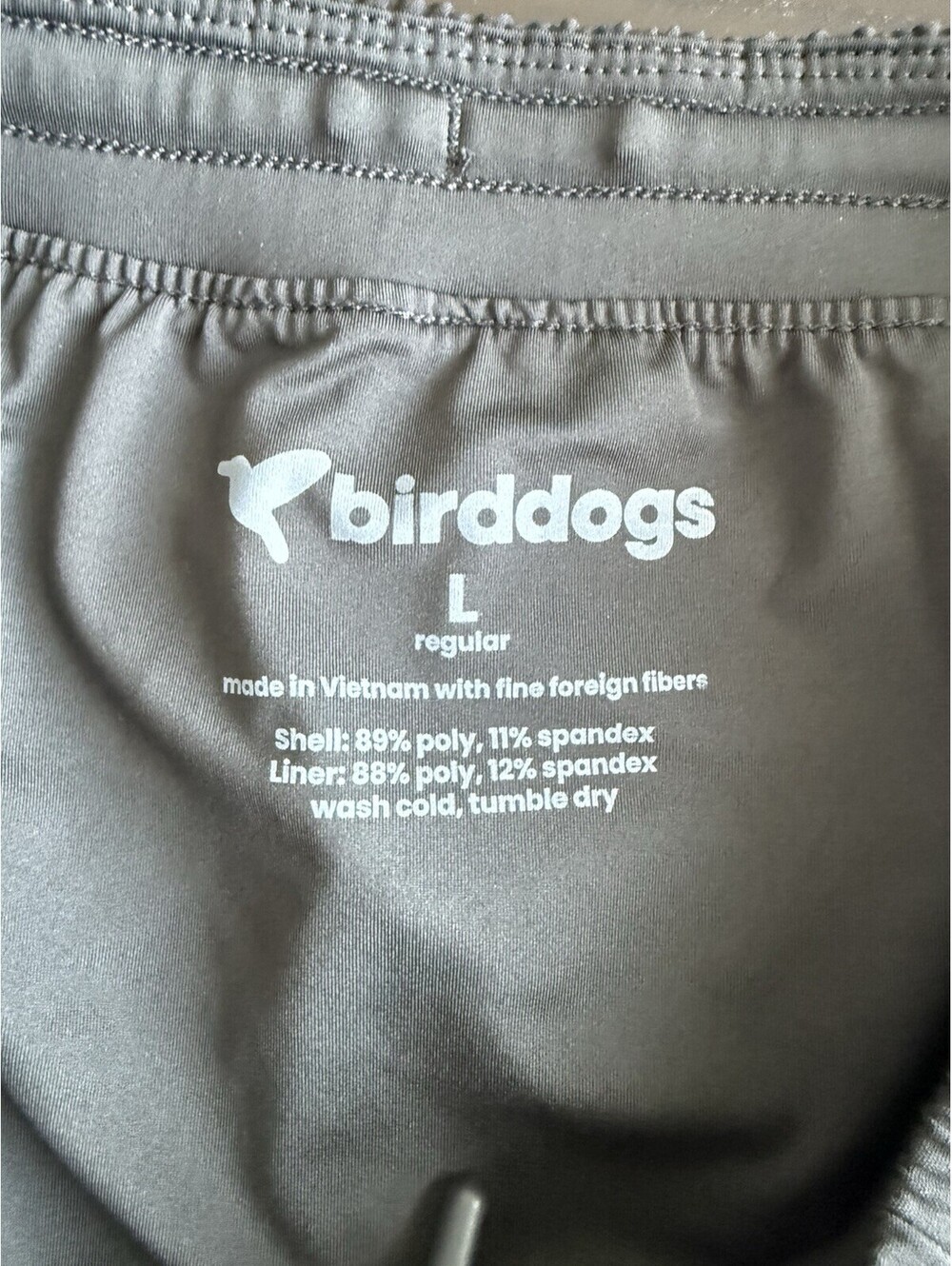 Birddogs NWOT Black Performance Shorts Sz Large With Black Lining 6” Inseam - Picture 2 of 8